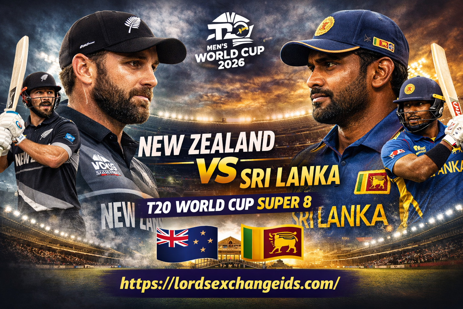 New Zealand vs Sri Lanka T20 World Cup Super 8"