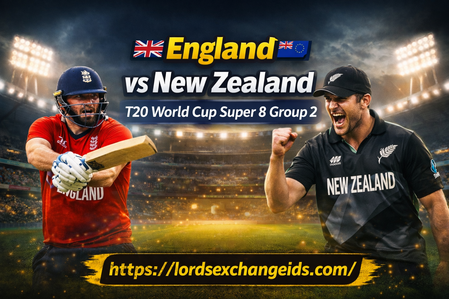 England vs New Zealand T20 World Cup Super 8 Group 2