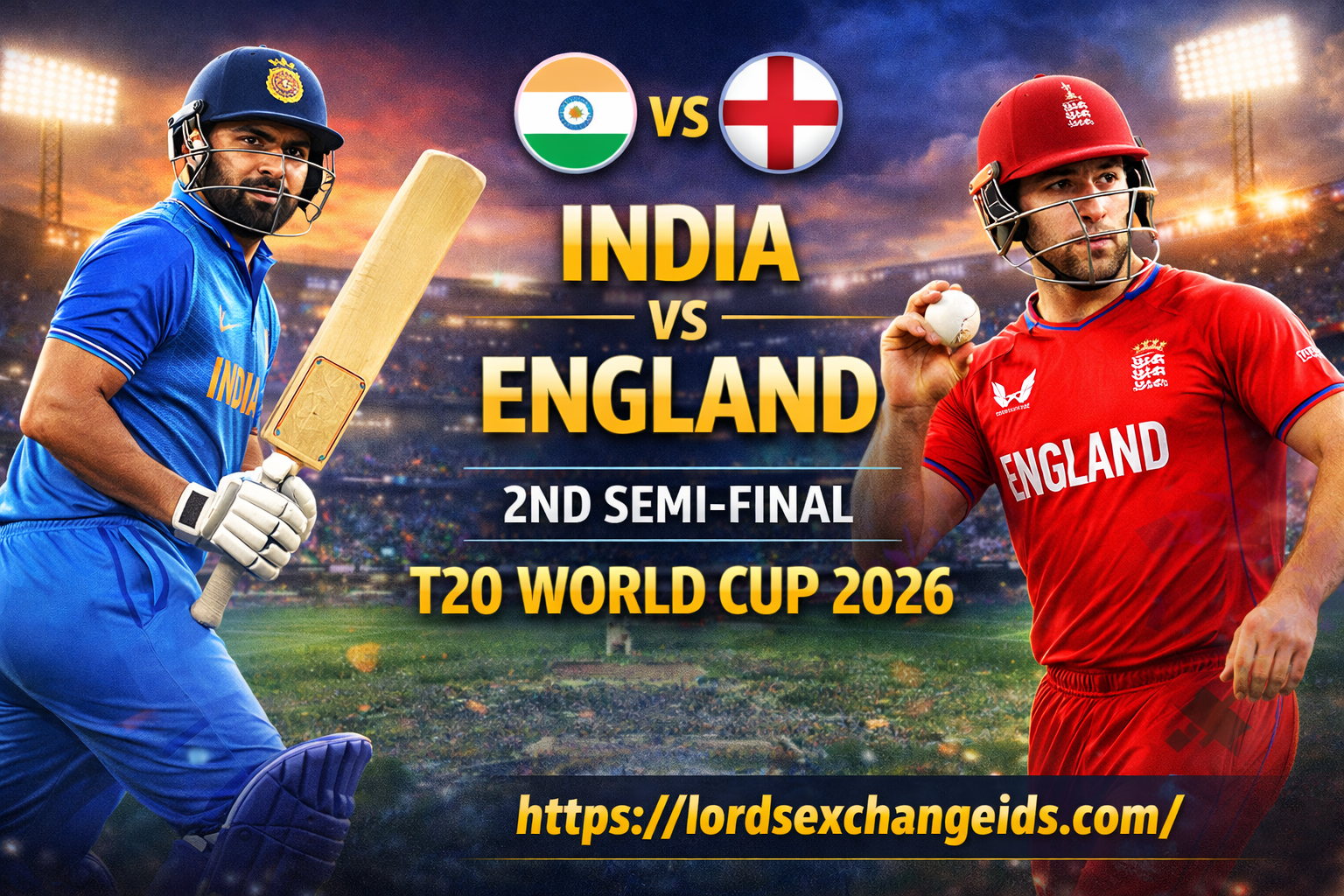 India vs England 2nd Semi-Final T20 World Cup 2026